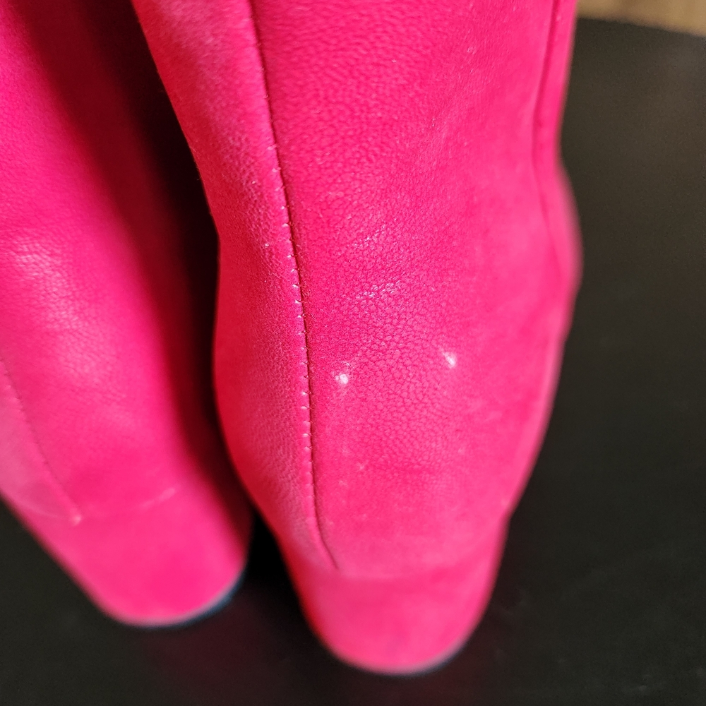 Women's Pink Ankle Boots - Picture 2 of 4